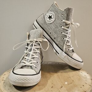 Converse Chuck Taylor All Star High Tops Grey Silver 8 39